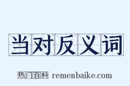 当对反义词是什么意思的图片